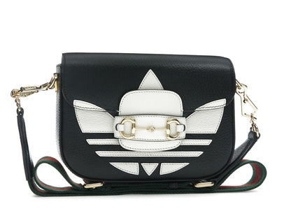 Gucci x adidas Horsebit 1955 Shoulder Bag Black/White