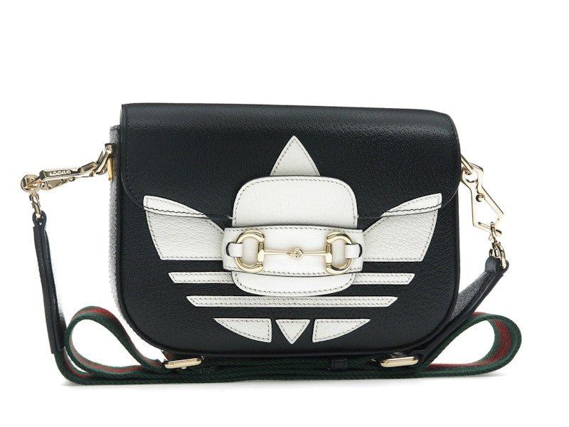Gucci x adidas Horsebit 1955 Shoulder Bag Black/White