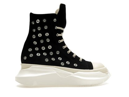 Rick Owens DRKSHDW Abstract Sneaks Studded Eyelets Black Milk