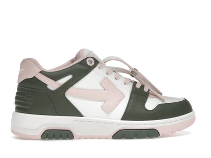 OFF-WHITE Out Of Office OOO Low Tops White Green Pink (Women's)