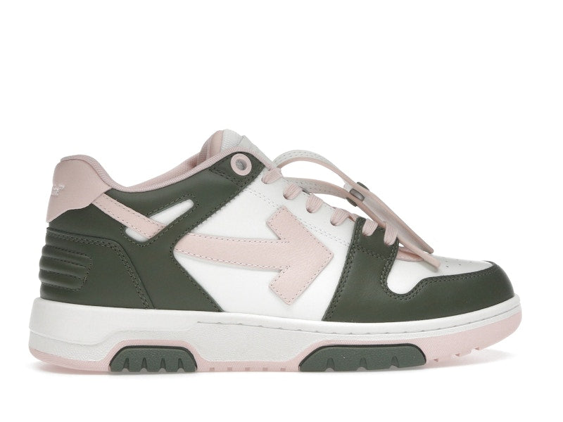 OFF-WHITE Out Of Office OOO Low Tops White Green Pink (Women's)