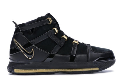 Nike LeBron Zoom 3 Black Metallic Gold