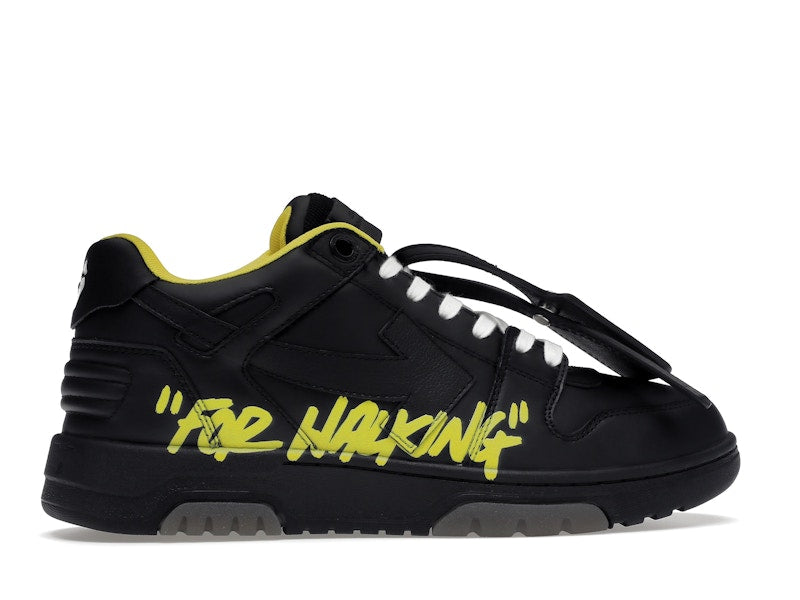 OFF-WHITE Out Of Office "OOO" Low Tops For Walking Black Yellow