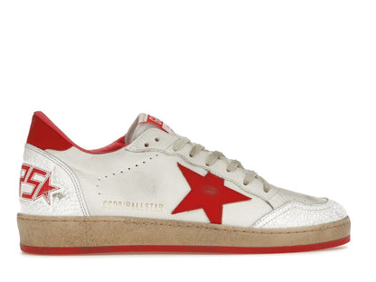 Golden Goose Ball-Star Low White Red