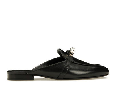 Hermes Oz Mule Noir Goatskin Leather