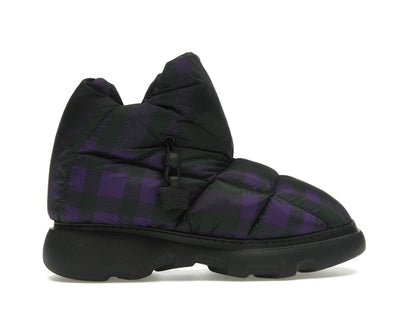 Burberry Check Pillow Boot Black Purple (Women's)