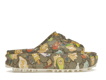 Gucci x Pikarar GG Animal Print Slide Beige Multi (Women's)