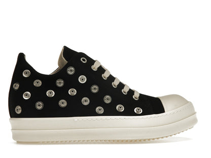 Rick Owens DRKSHDW Low Sneaks Eyelet Black Milk