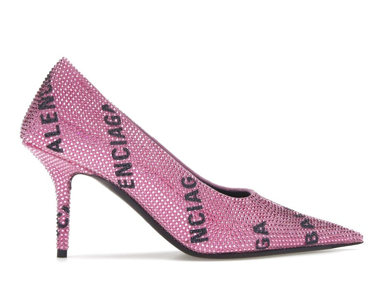 Balenciaga Square Knife Embellished Pumps Pink Black (Women's)