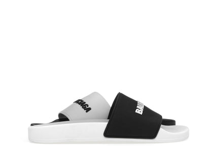 Balenciaga Pool Slides White Black (Women's)