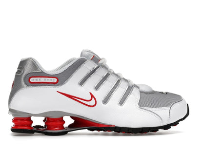 Nike Shox NZ White Red Metallic Silver