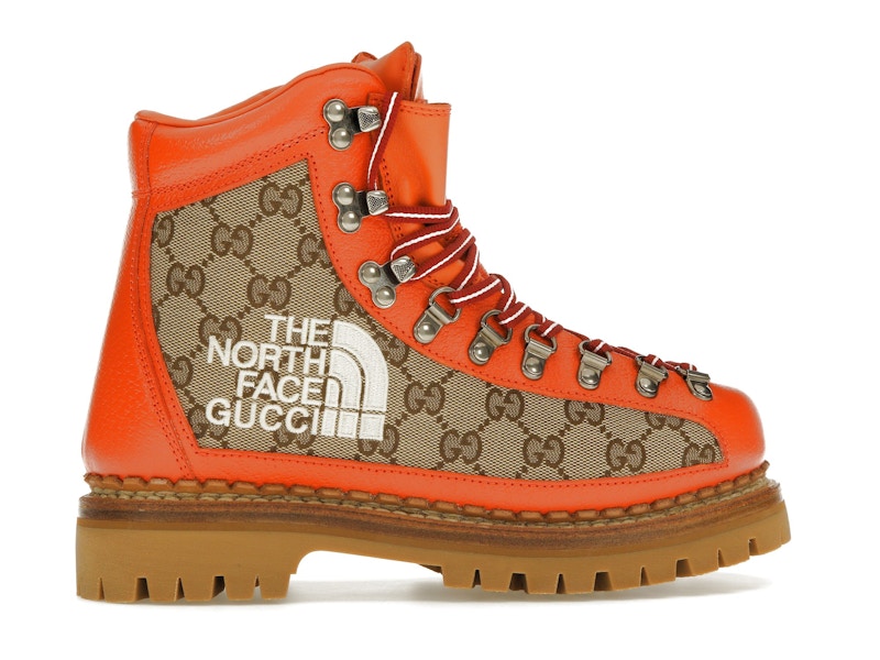 Gucci x The North Face Canvas Leather Boot Beige Orange (Women's)