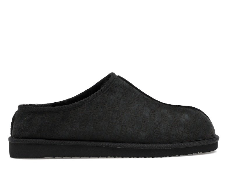 Kith Kithmas Monogram Shearling Slippers Black