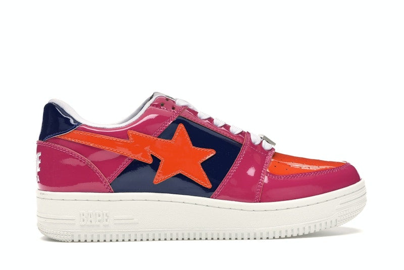 A Bathing Ape Bape Sta Low Color Block Pink Orange Navy