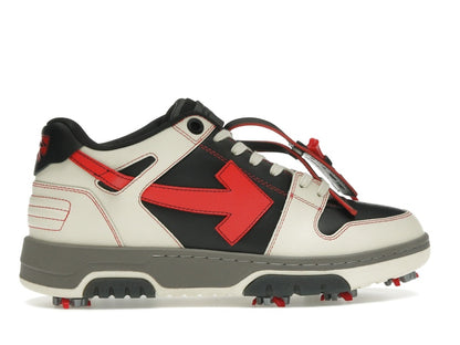 OFF-WHITE Out Of Office OOO Low Tops Golf Paris Hilinski Red Black