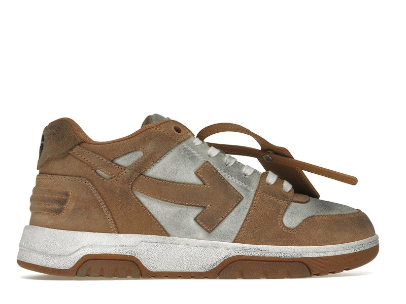 OFF-WHITE Out Of Office "OOO" Low Tops Distressed Brown White