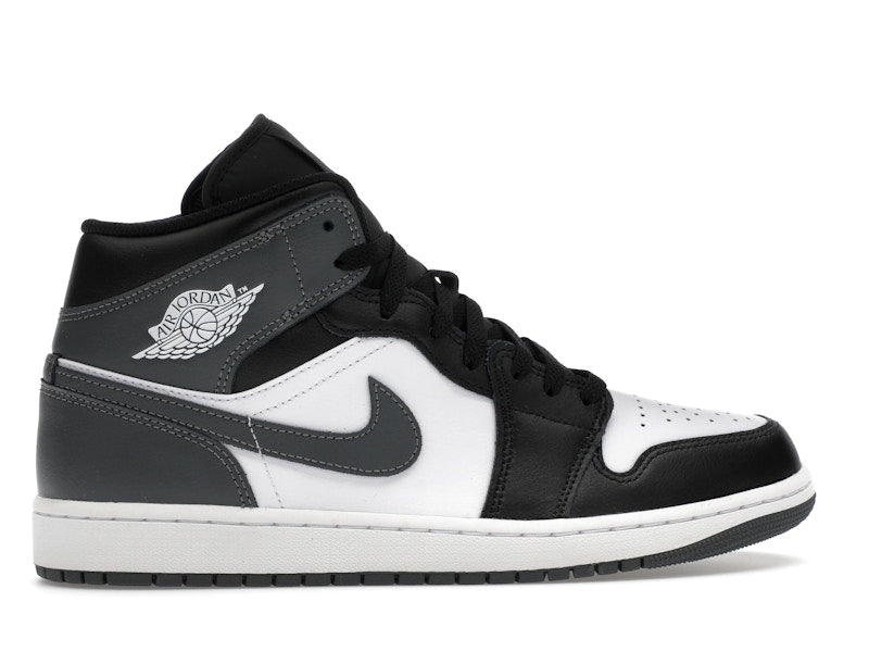 Jordan 1 Mid Black White Iron Grey