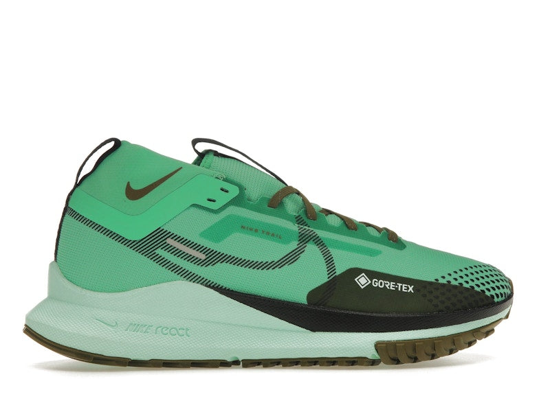 Nike React Pegasus Trail 4 Gore-Tex Spring Green Olive Flak Mint Foam Black