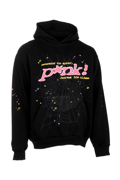 Sp5der P*NK Hoodie Black