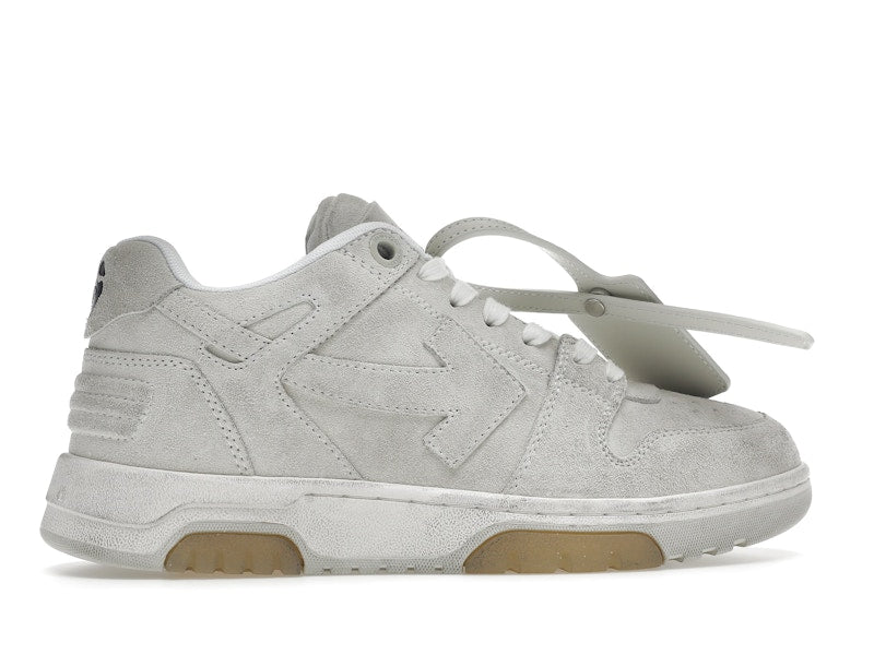 OFF-WHITE Out Of Office OOO Low Tops Vintage Suede Destressed White