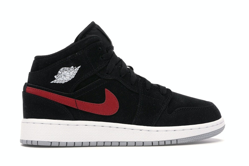 Jordan 1 Mid Multi-Color Swoosh Black (GS)