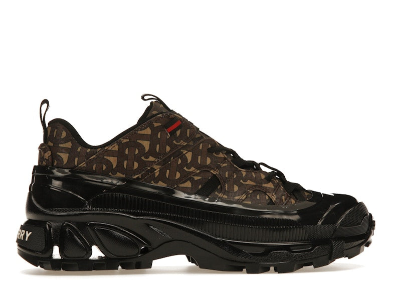 Burberry Arthur Monogram Print Black Bridle Brown