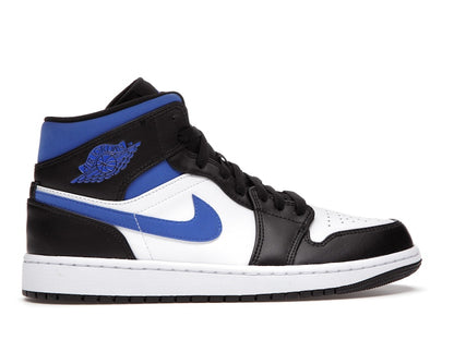 Jordan 1 Mid White Black Racer Blue