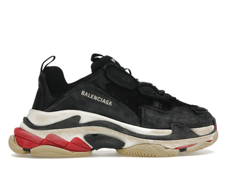 Balenciaga Triple S DIY Black Red White
