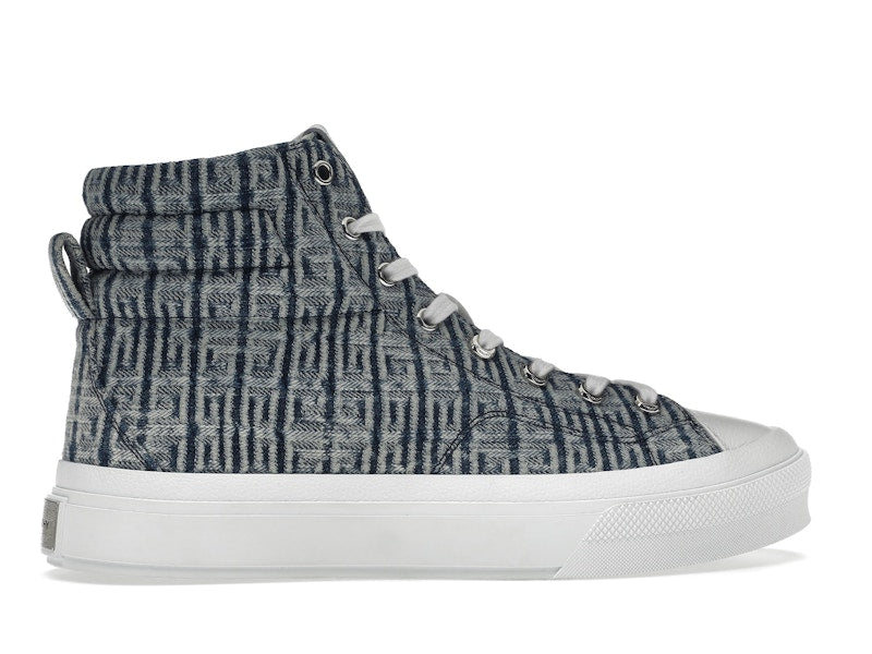 Givenchy City High Top In 4G Denim Blue White