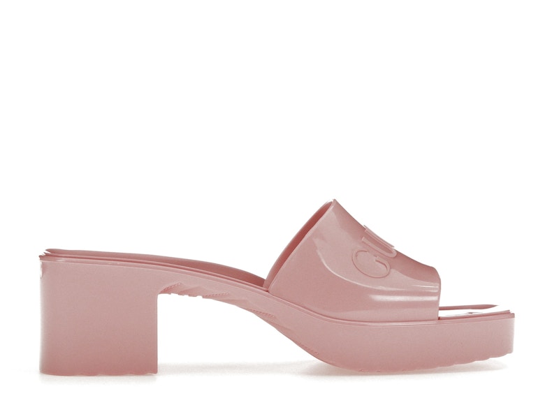 Gucci 60mm Slide Sandal Pink Rubber