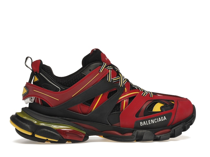 Balenciaga Track Trainers Burgundy Black
