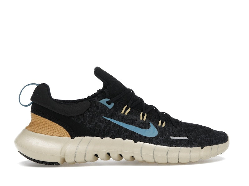 Nike Free Run 5.0 Next Nature Black Anthracite Wheat Gold Noise Aqua (Women's)