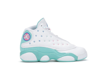 Jordan 13 Retro White Soar Green Pink (PS)