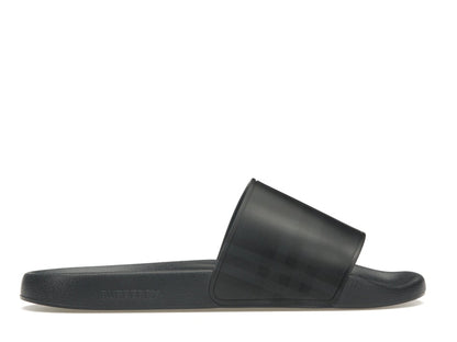Burberry Embossed Logo Slides Dark Blue