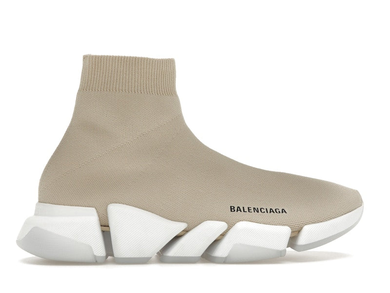 Balenciaga Speed 2.0 Recycled Sole Transparent Sole Beige