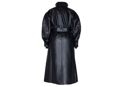 khy by Kylie Jenner Faux Leather Trench Black