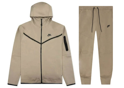 Nike Sportswear Tech Fleece Hoodie & Joggers Set Khaki/Black