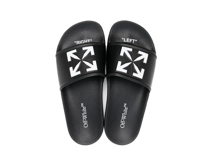 OFF-WHITE Arrow Pool Slides Black White (Women's)