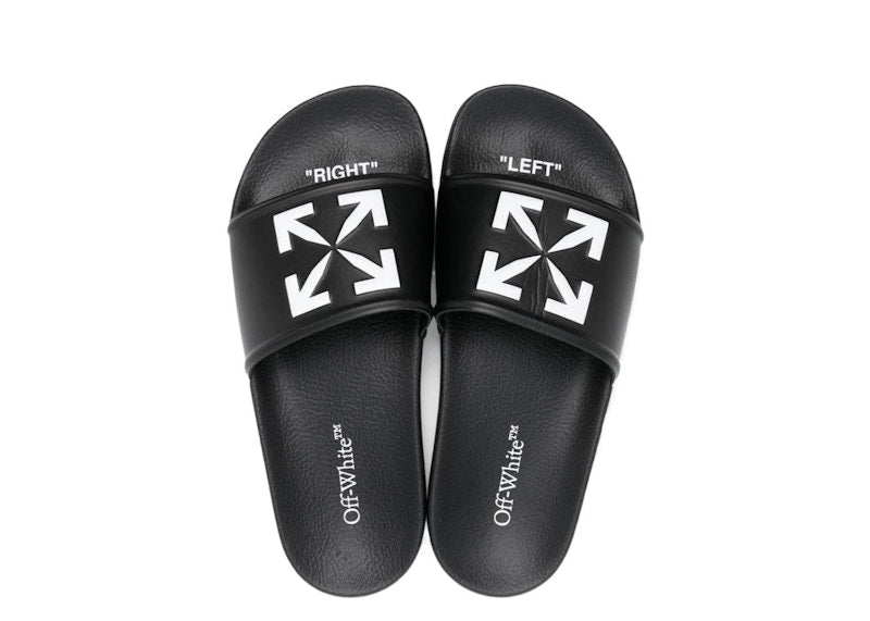 OFF-WHITE Arrow Pool Slides Black White (Women's)