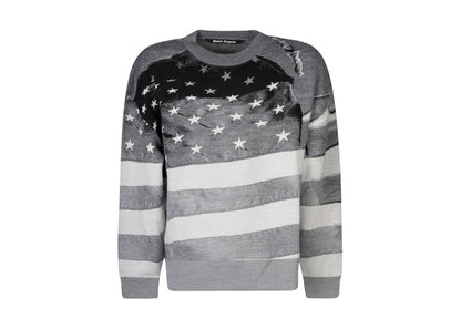 Palm Angels Stars And Stripes Sweatshirt Grey/White/Black
