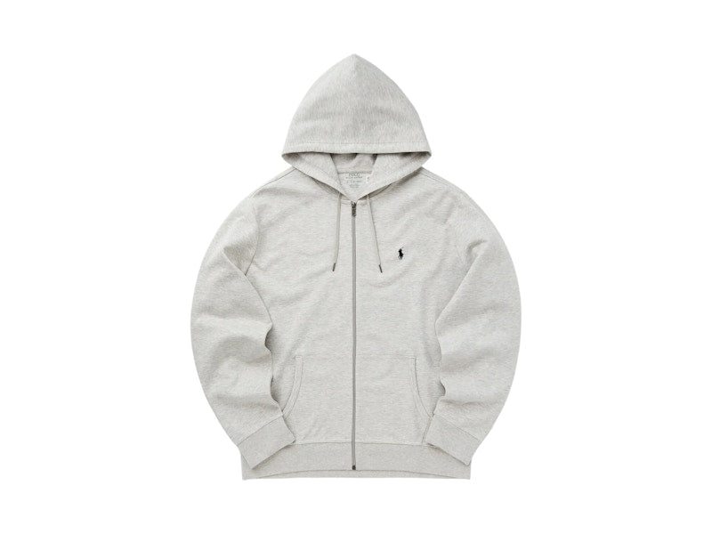 Polo Ralph Lauren Double Knit Zip-Up Hoodie Light Sport Heather/Black