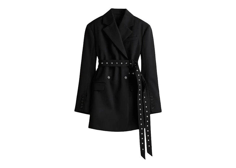 Rokh H&M Belted Wool Blazer Black