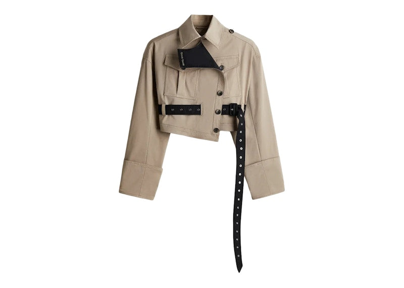Rokh H&M Cropped Twill Jacket Greige