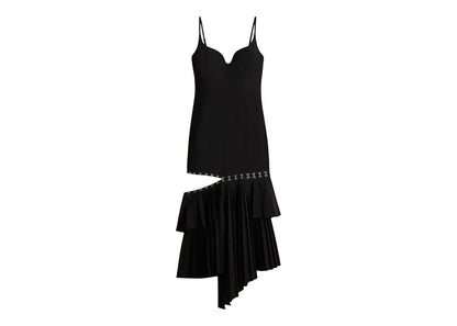 Rokh H&M Layered-Skirt Asymmetric Dress Black