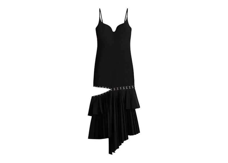 Rokh H&M Layered-Skirt Asymmetric Dress Black