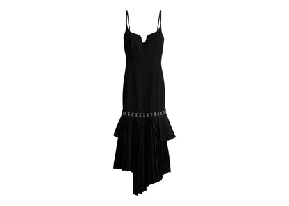 Rokh H&M Layered-Skirt Asymmetric Dress Black