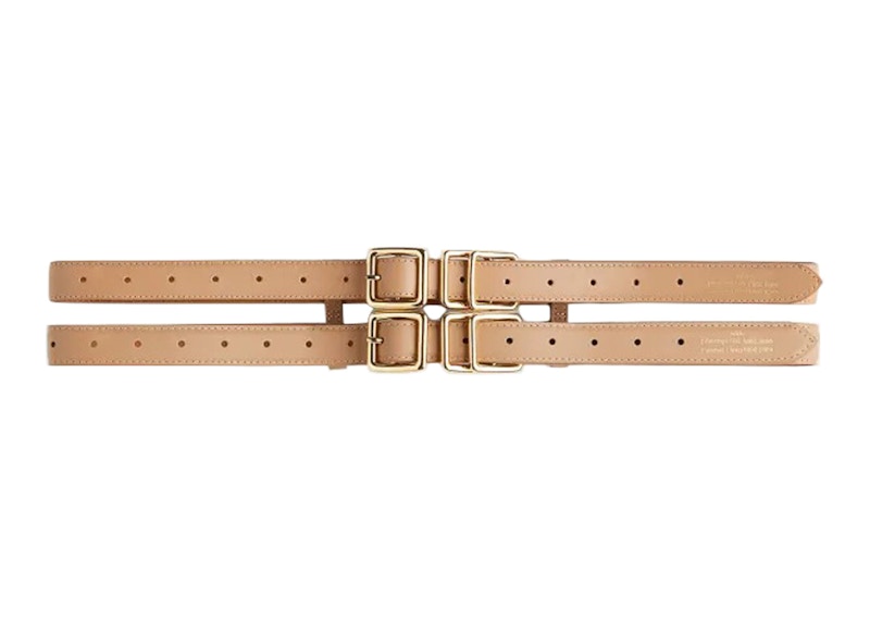Rokh H&M Leather Double Waist Belt Beige