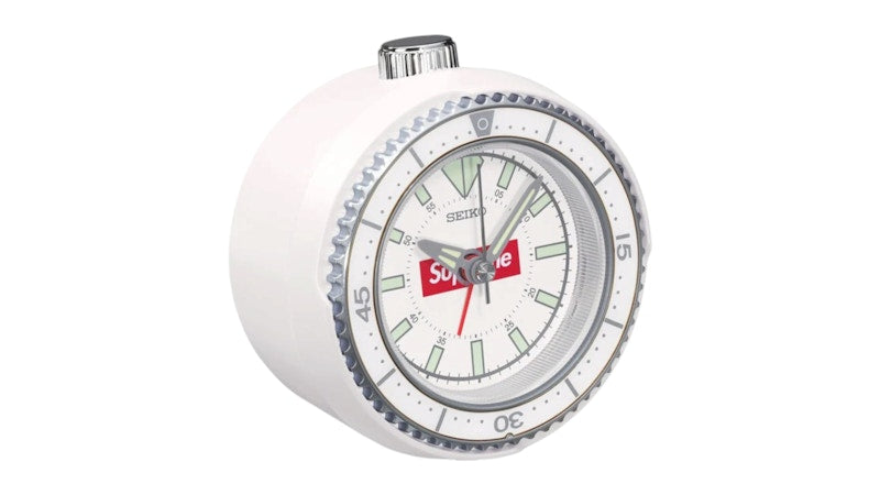 Supreme Seiko Mai Alarm Clock White